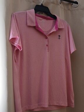 Women's Pink Polo Top - Casual Collared Tee